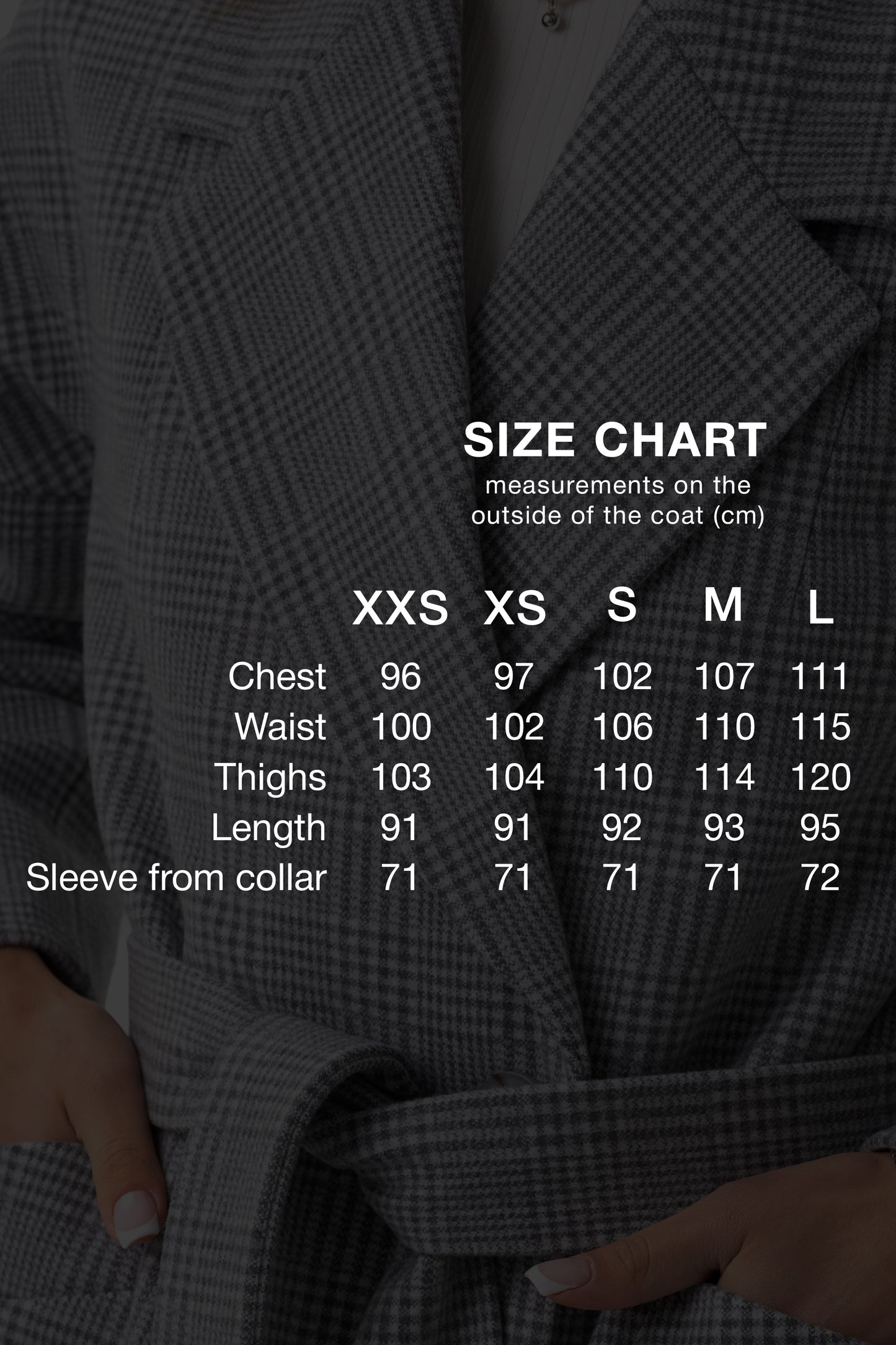 Women's oversized checked coat