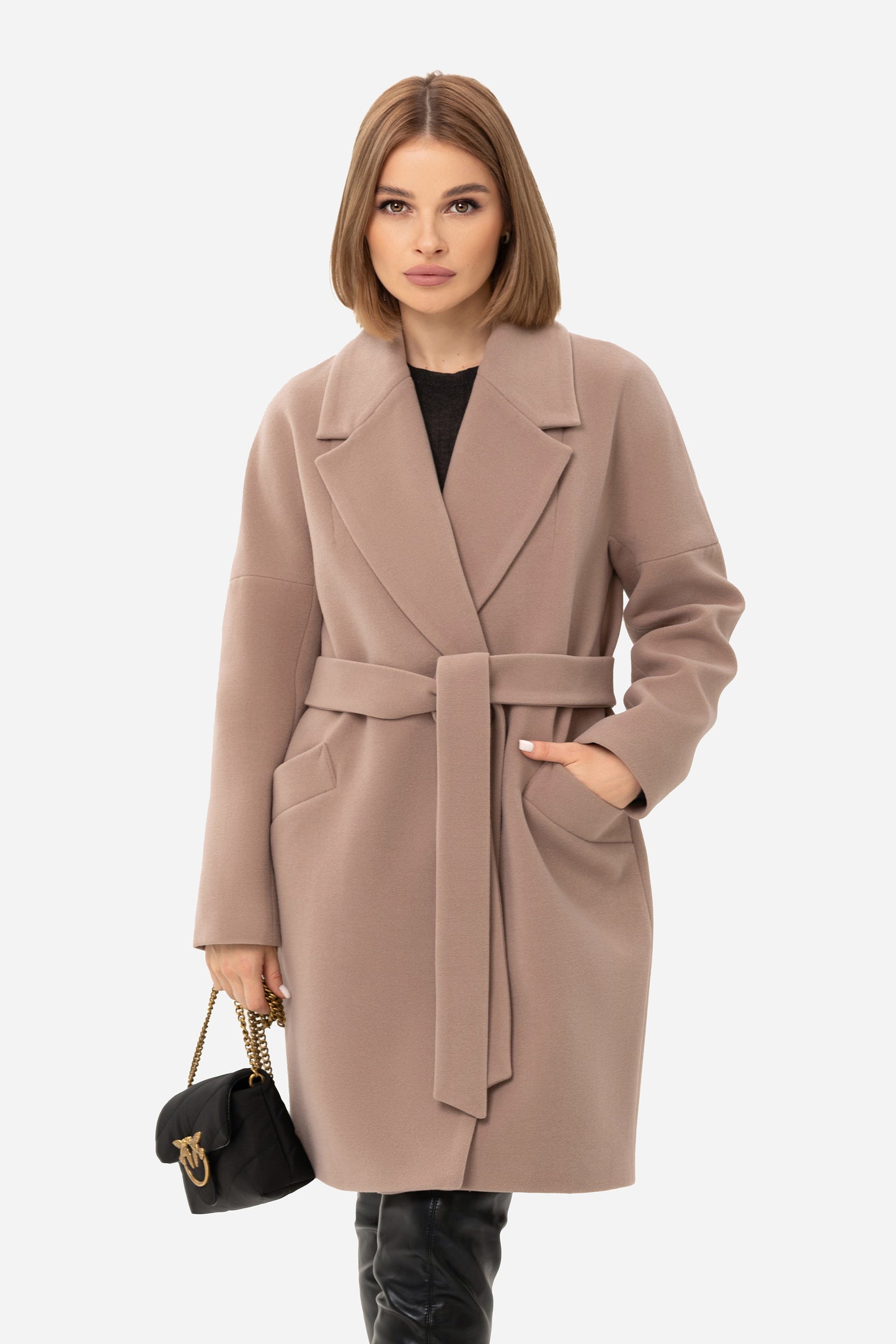Women's short oversized coat