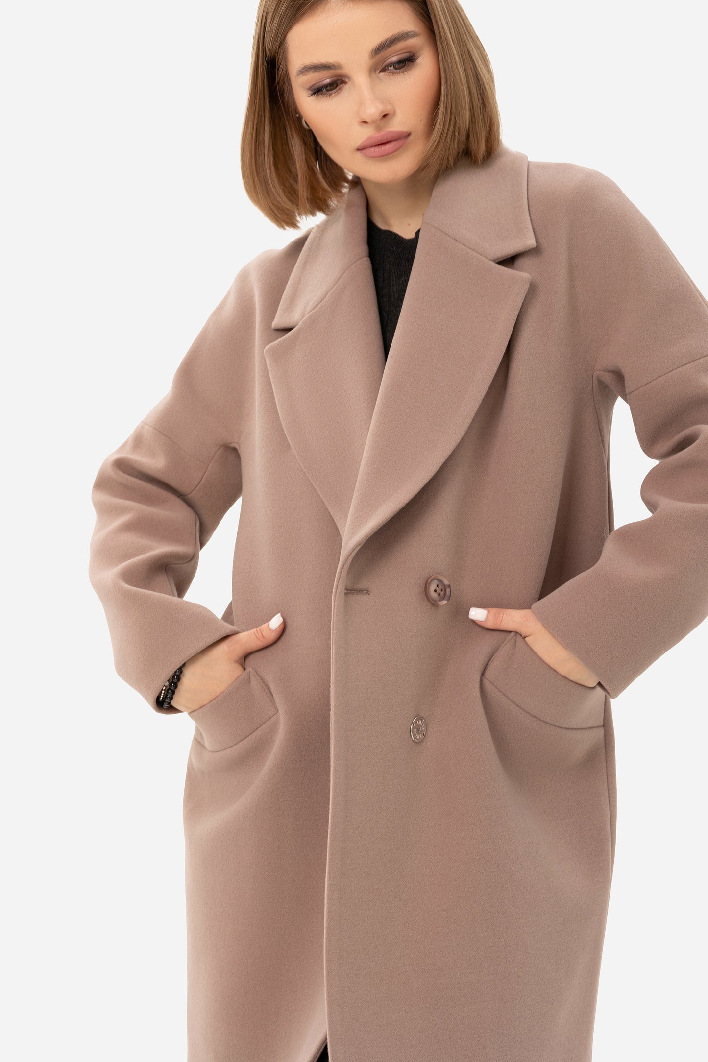 Women's short oversized coat