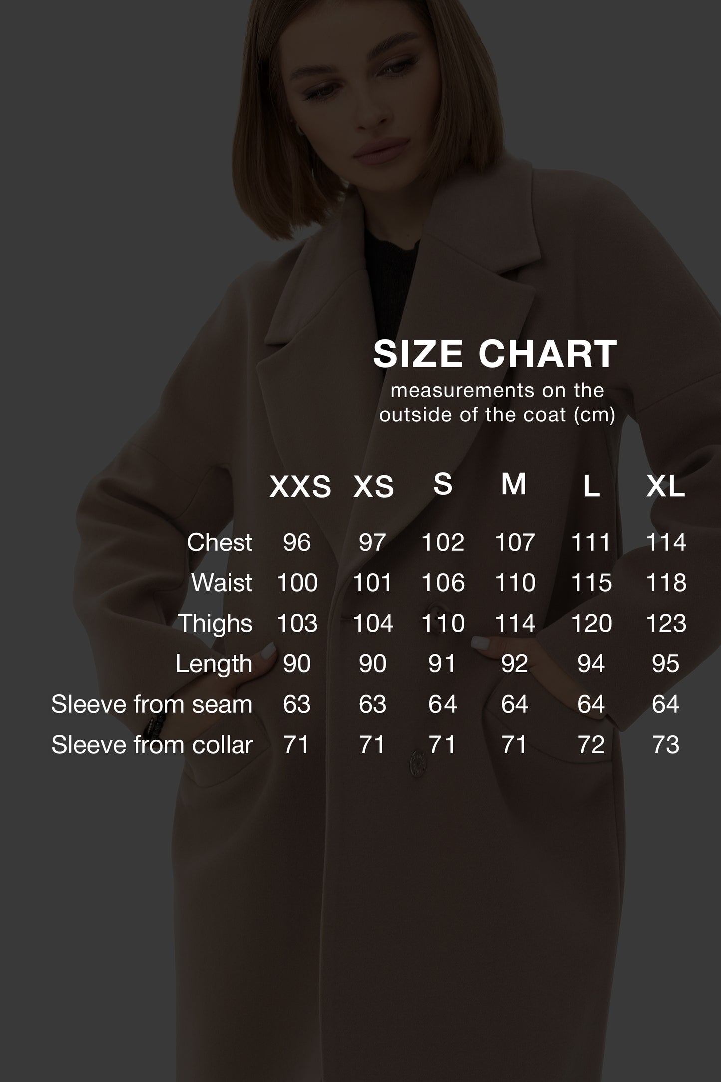 Women's short oversized coat