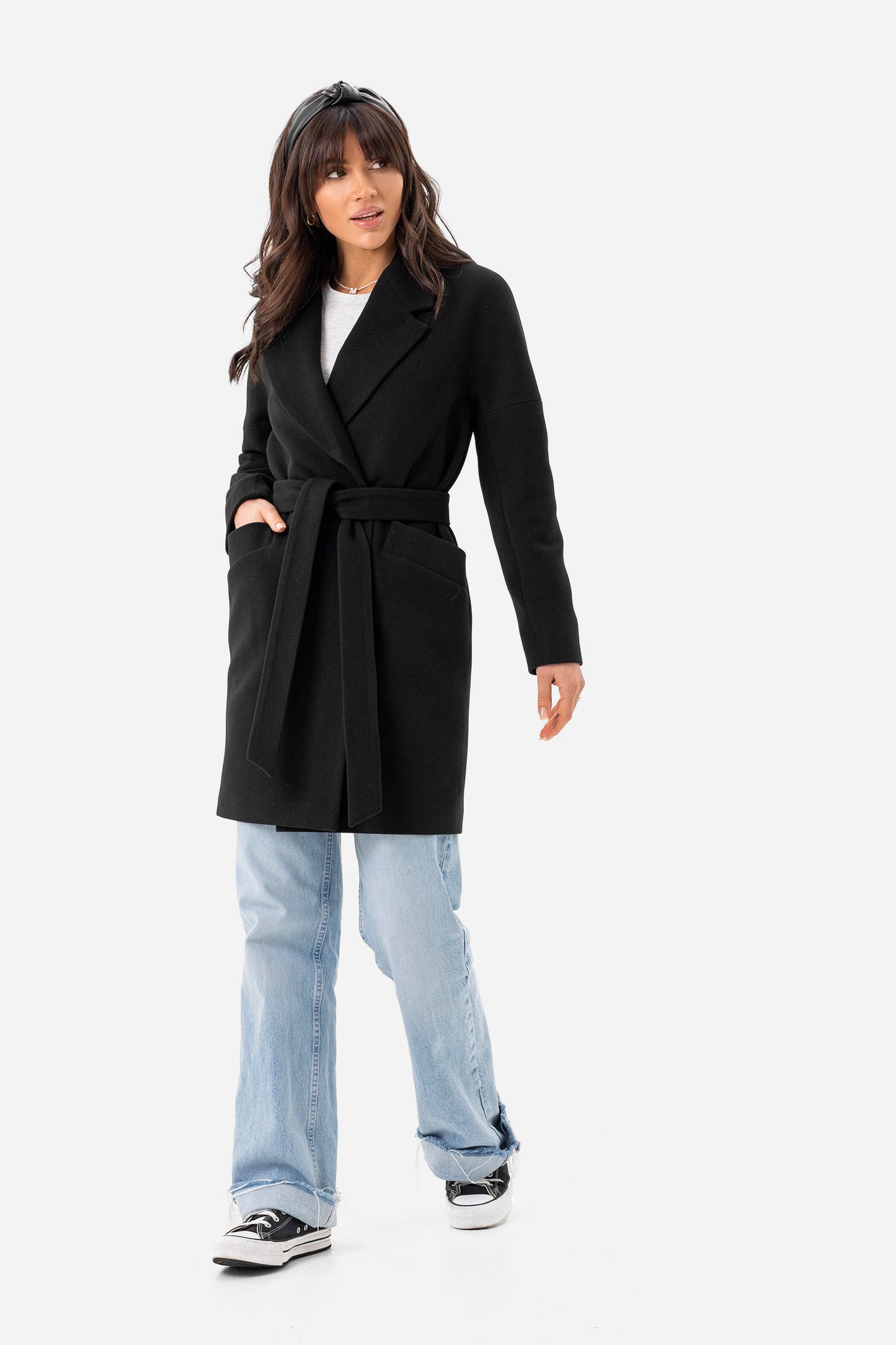 Women's short oversized coat