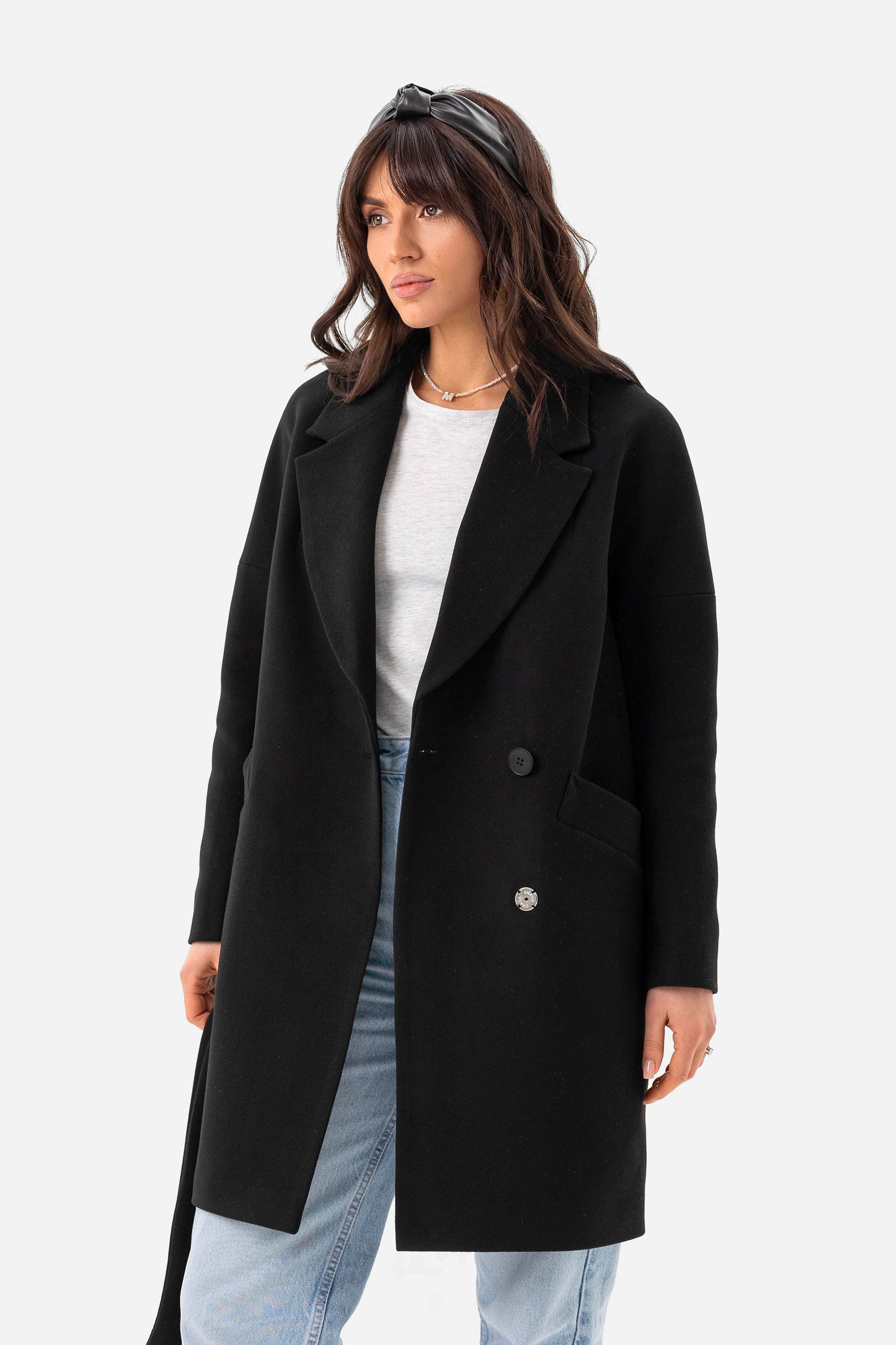 Women's short oversized coat