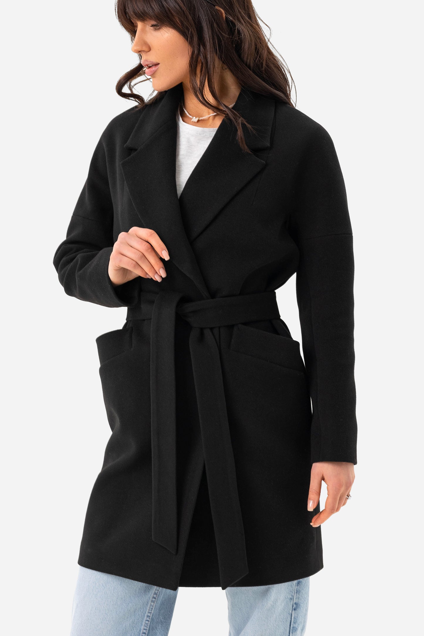 Women's short oversized coat
