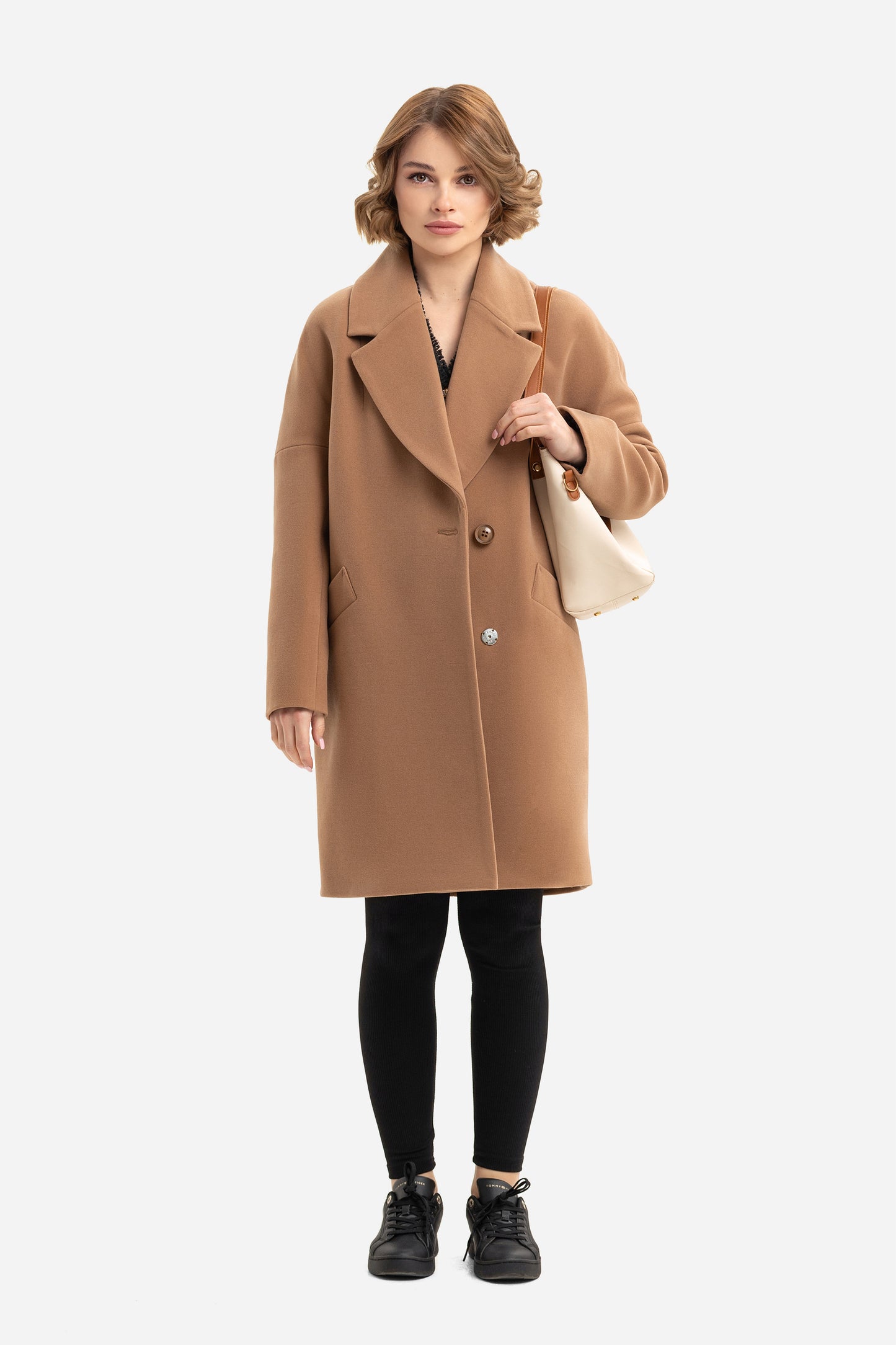 Women's short oversized coat