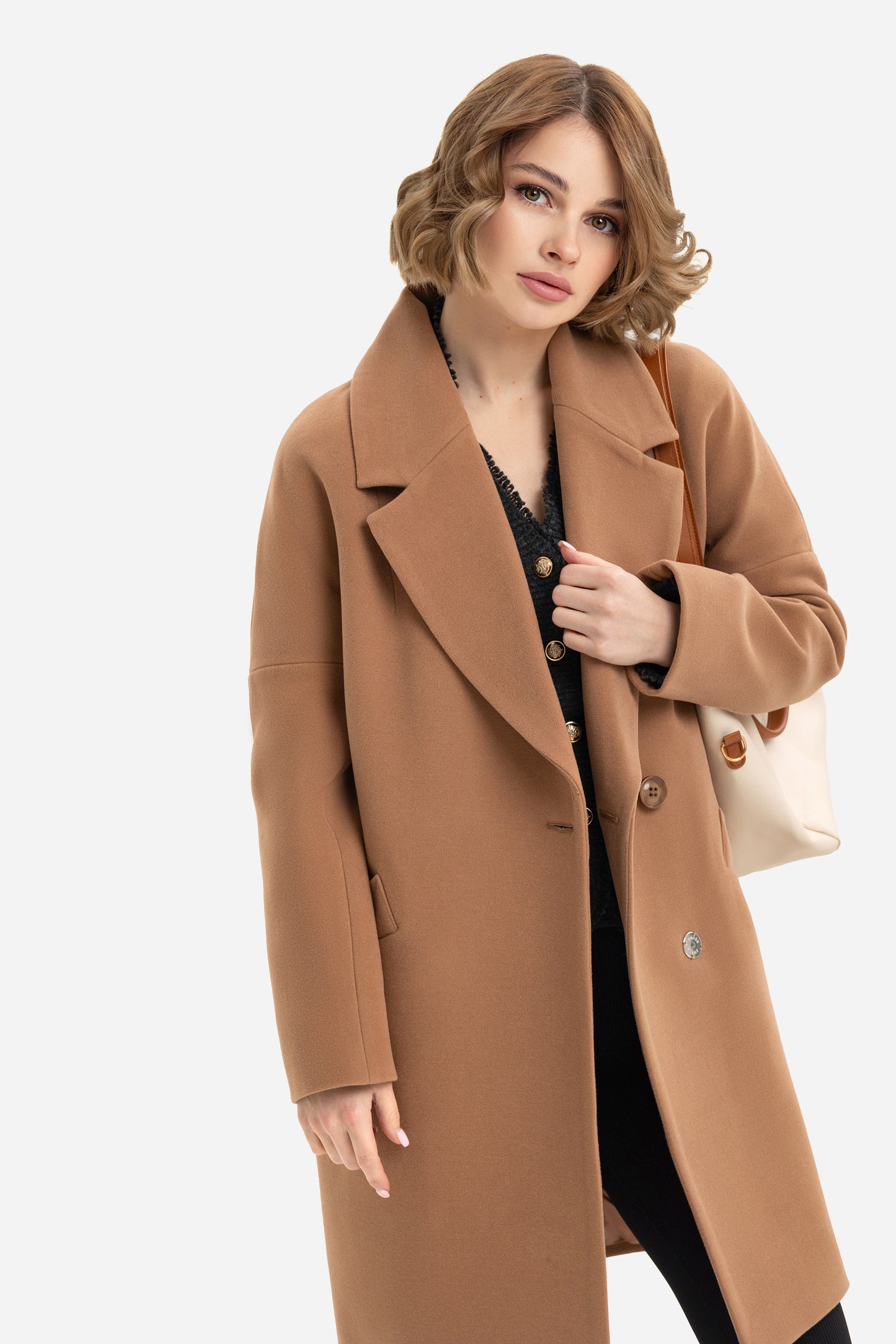 Women's short oversized coat