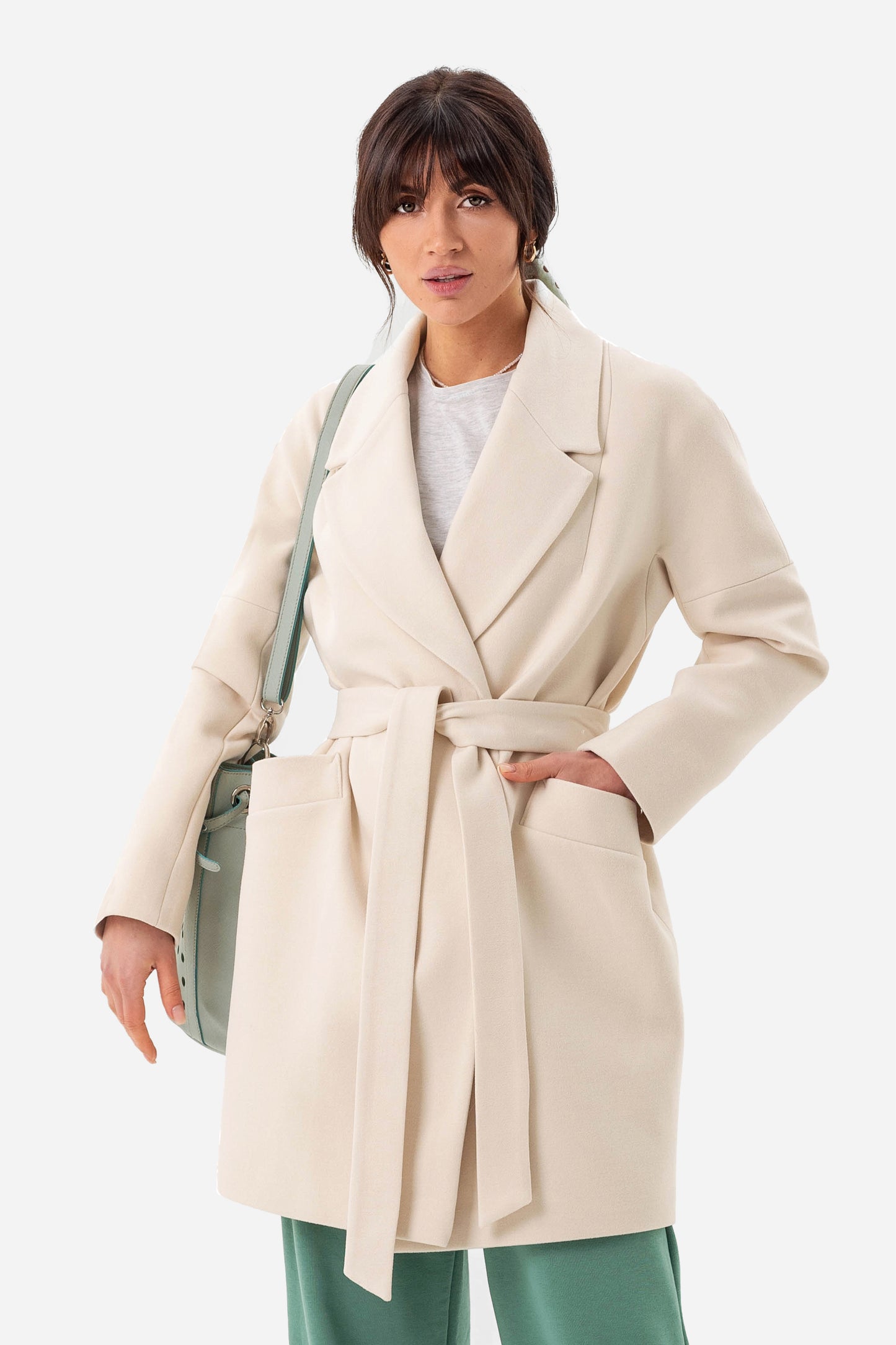 Women's short oversized coat