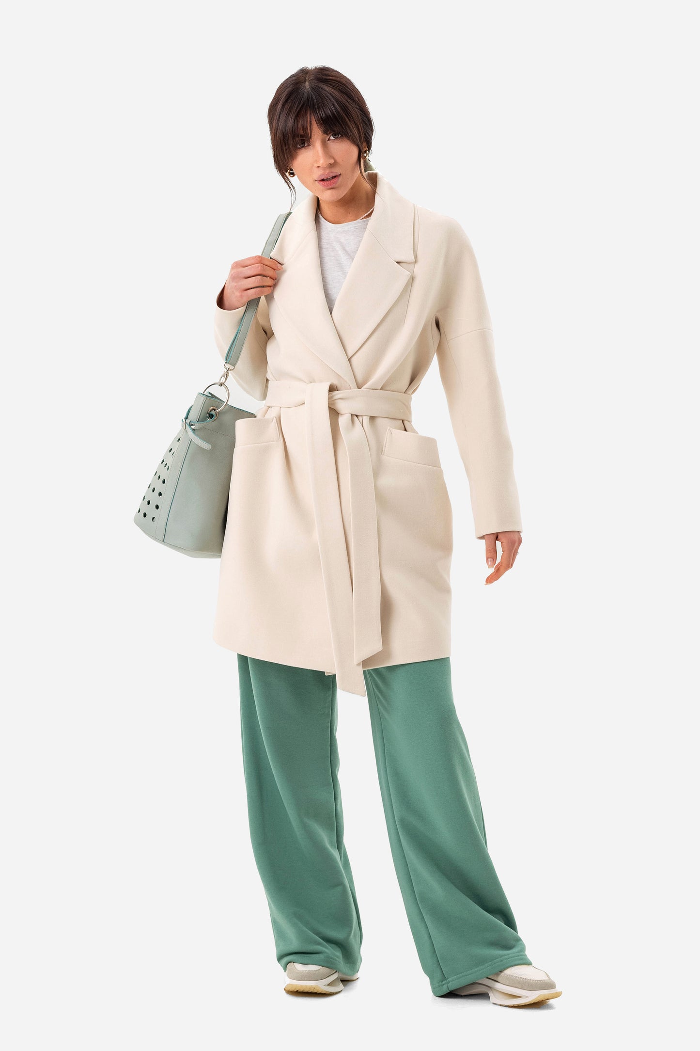 Women's short oversized coat