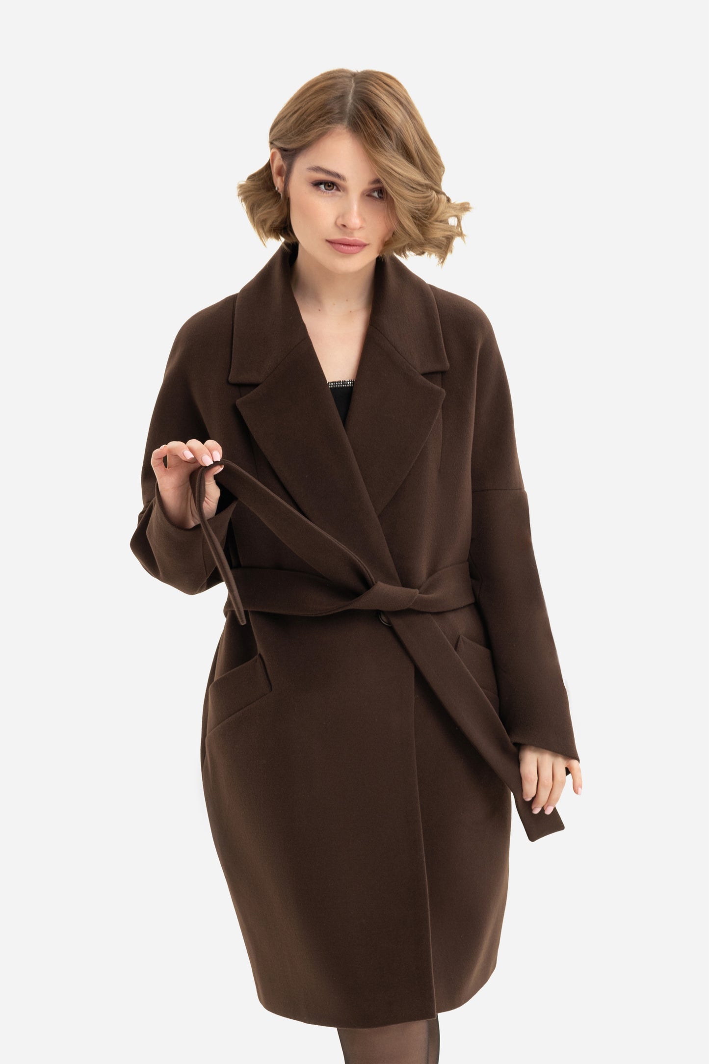 Women's short oversized coat