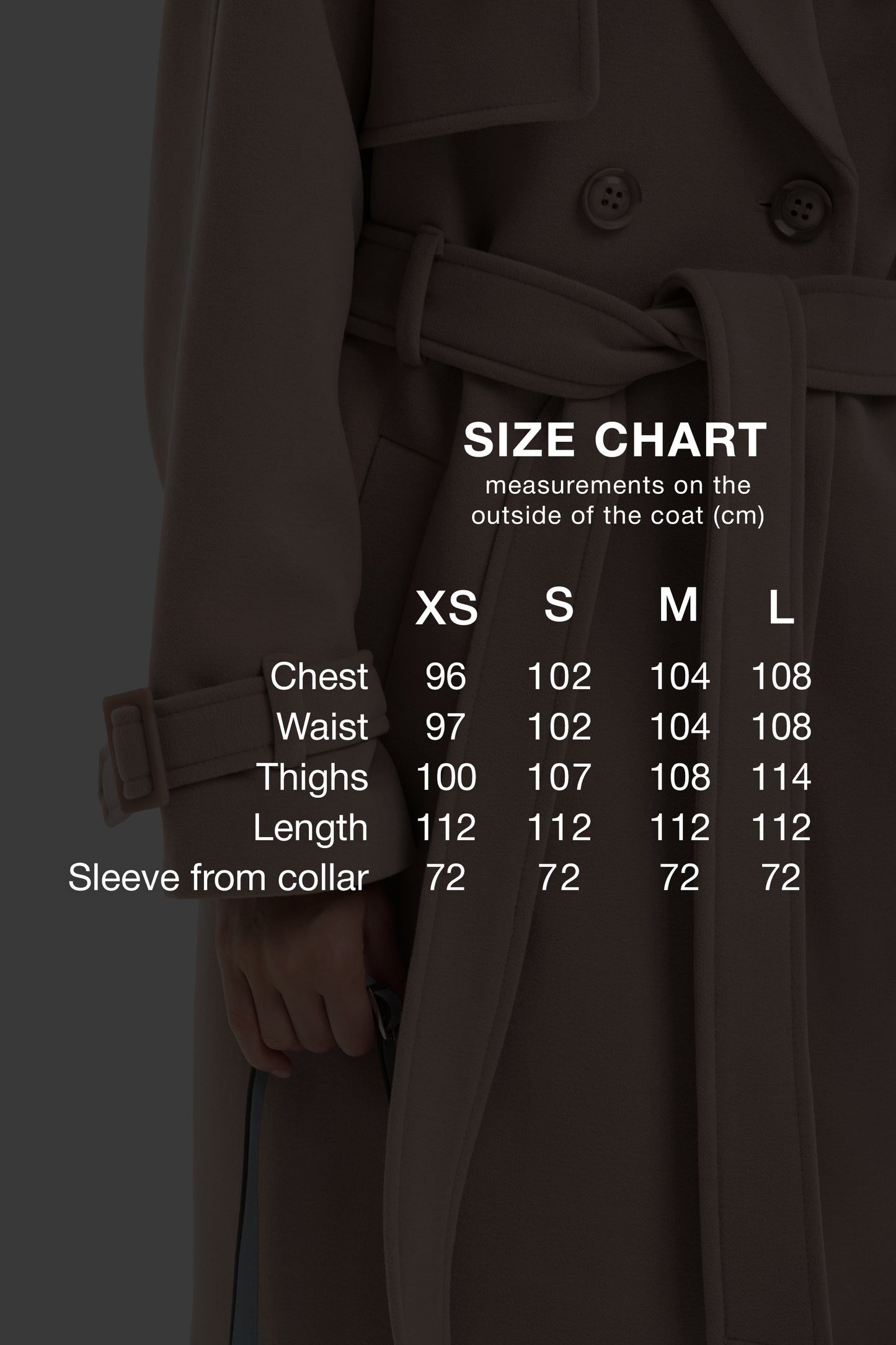 Double-breasted solid coat