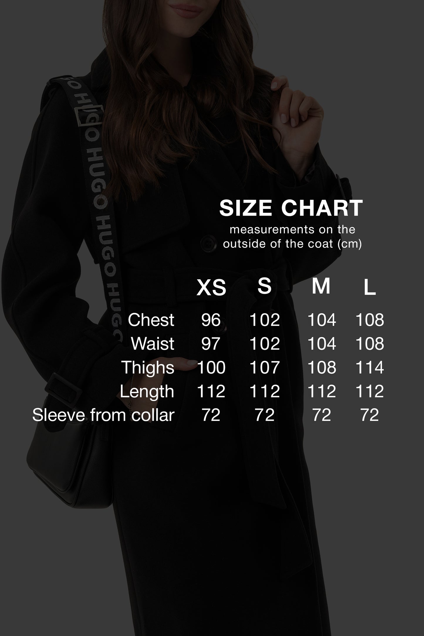 Double-breasted solid coat