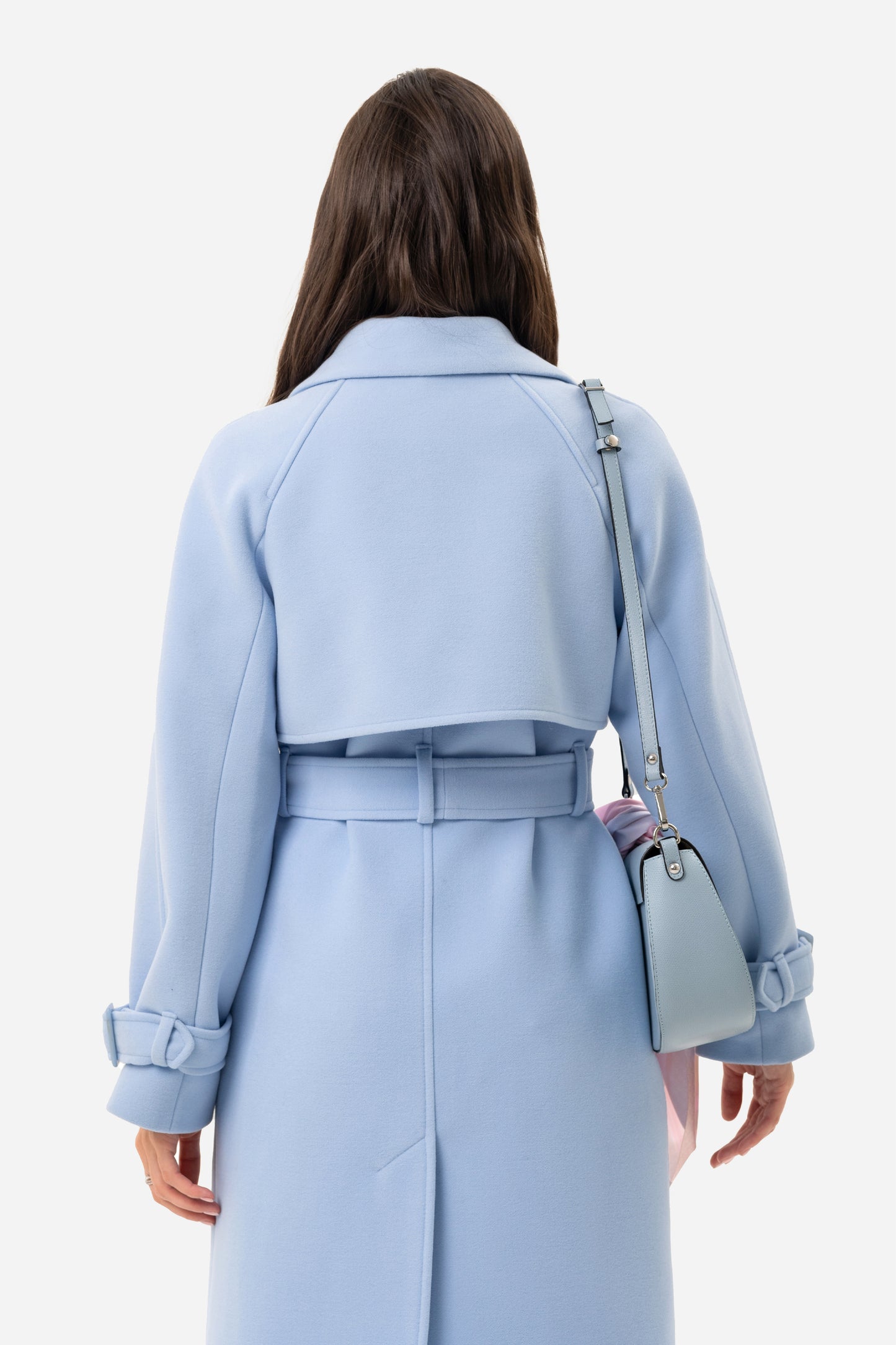 Double-breasted solid coat