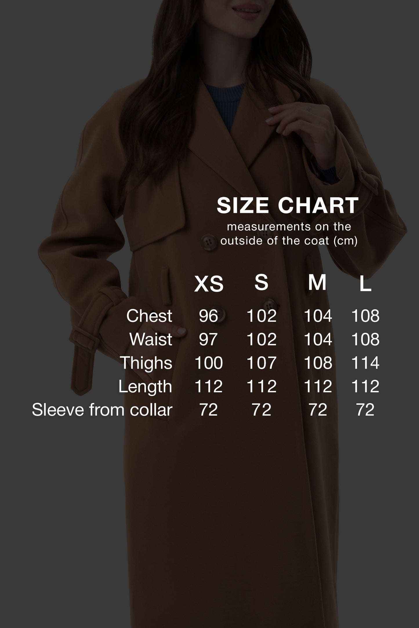 Double-breasted solid coat