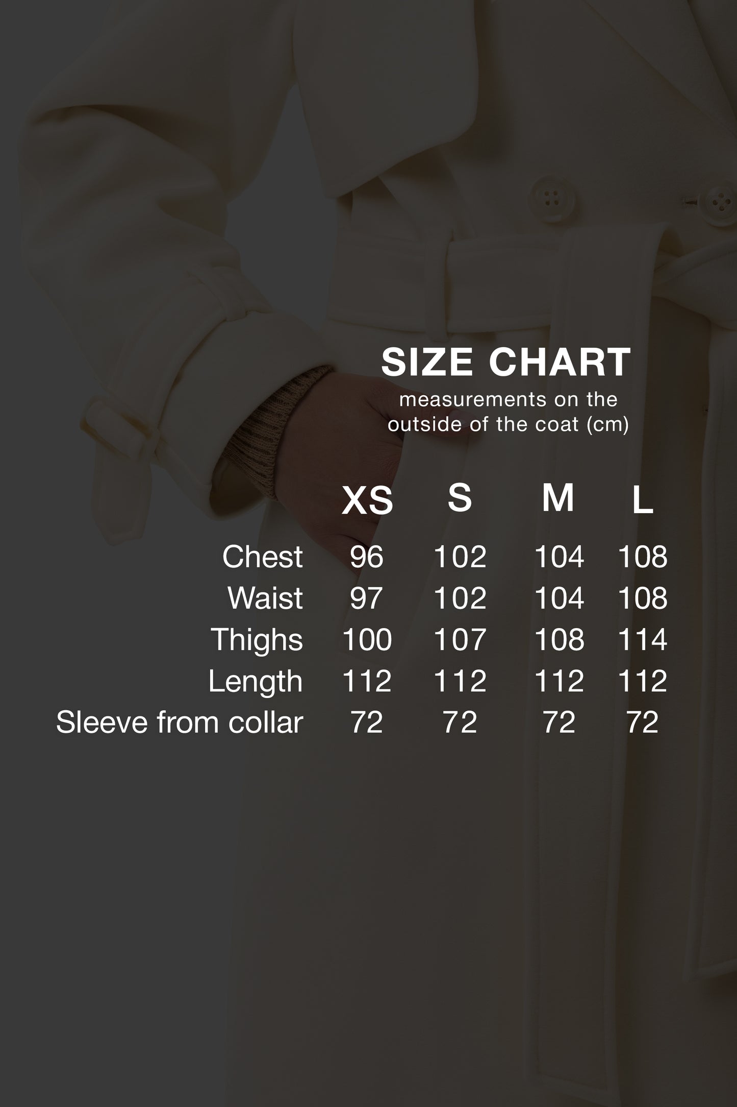 Double-breasted solid coat