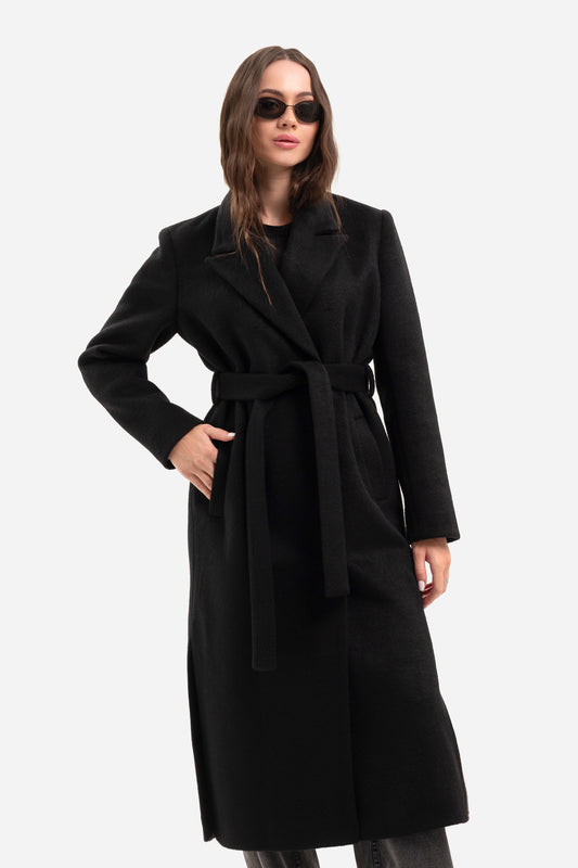 Women's coat with side slits