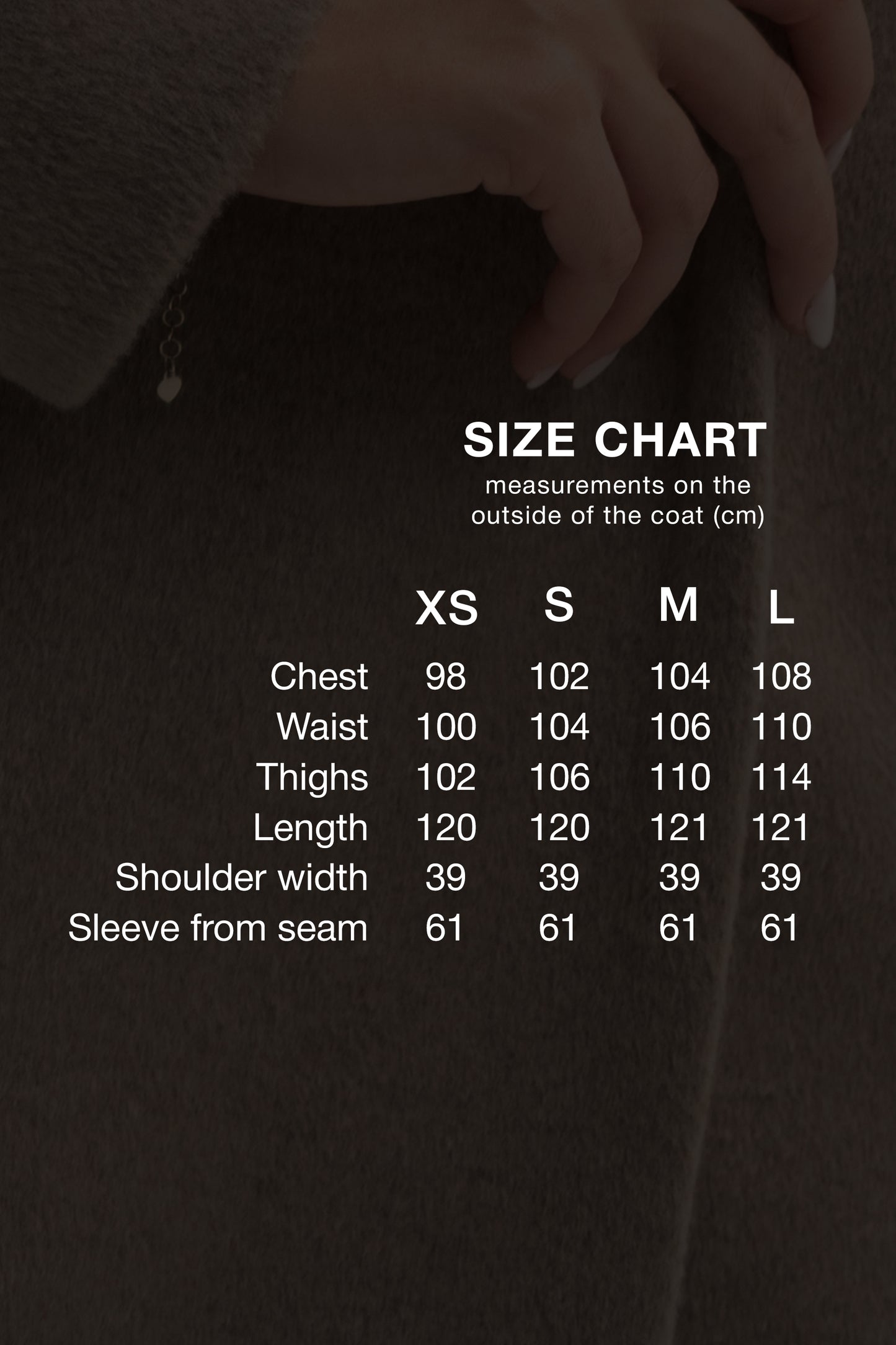 Women's coat with side slits