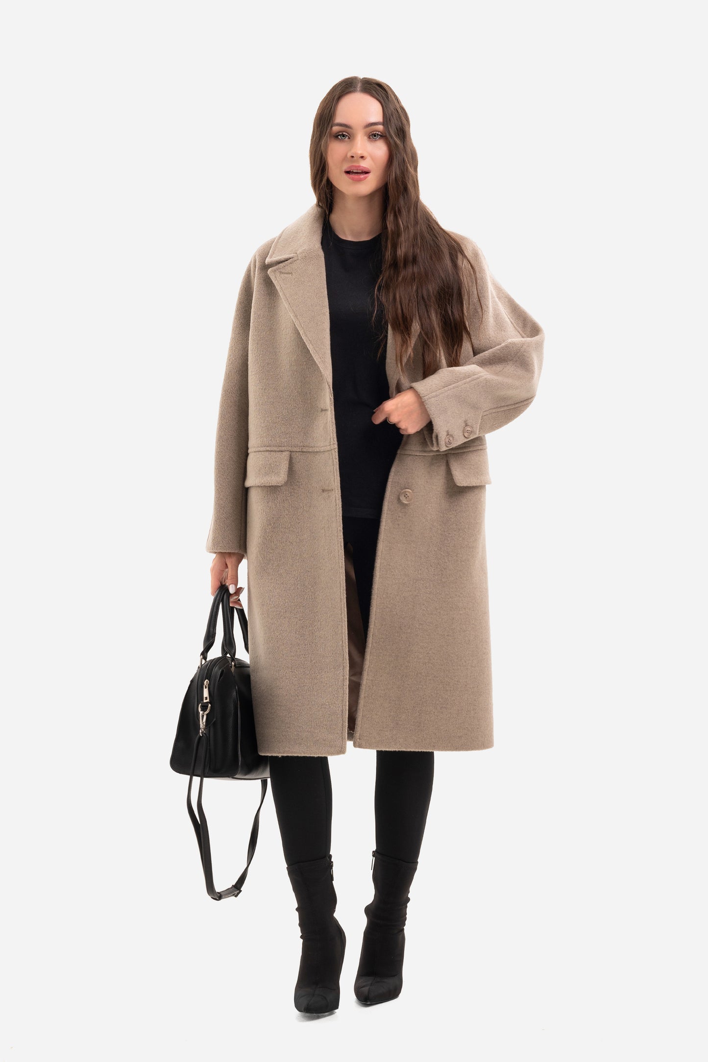 Women's warm textured coat