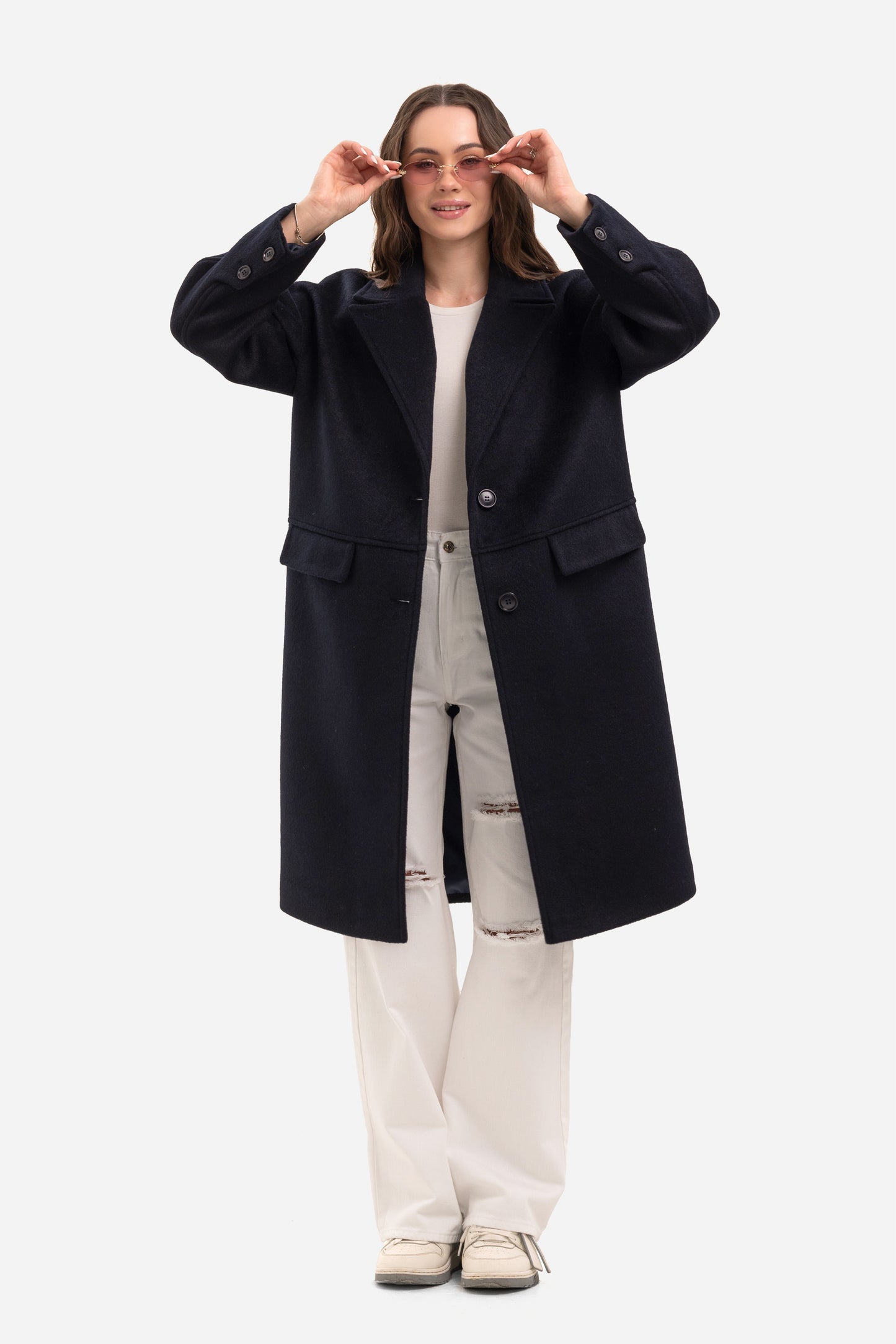 Women's warm textured coat