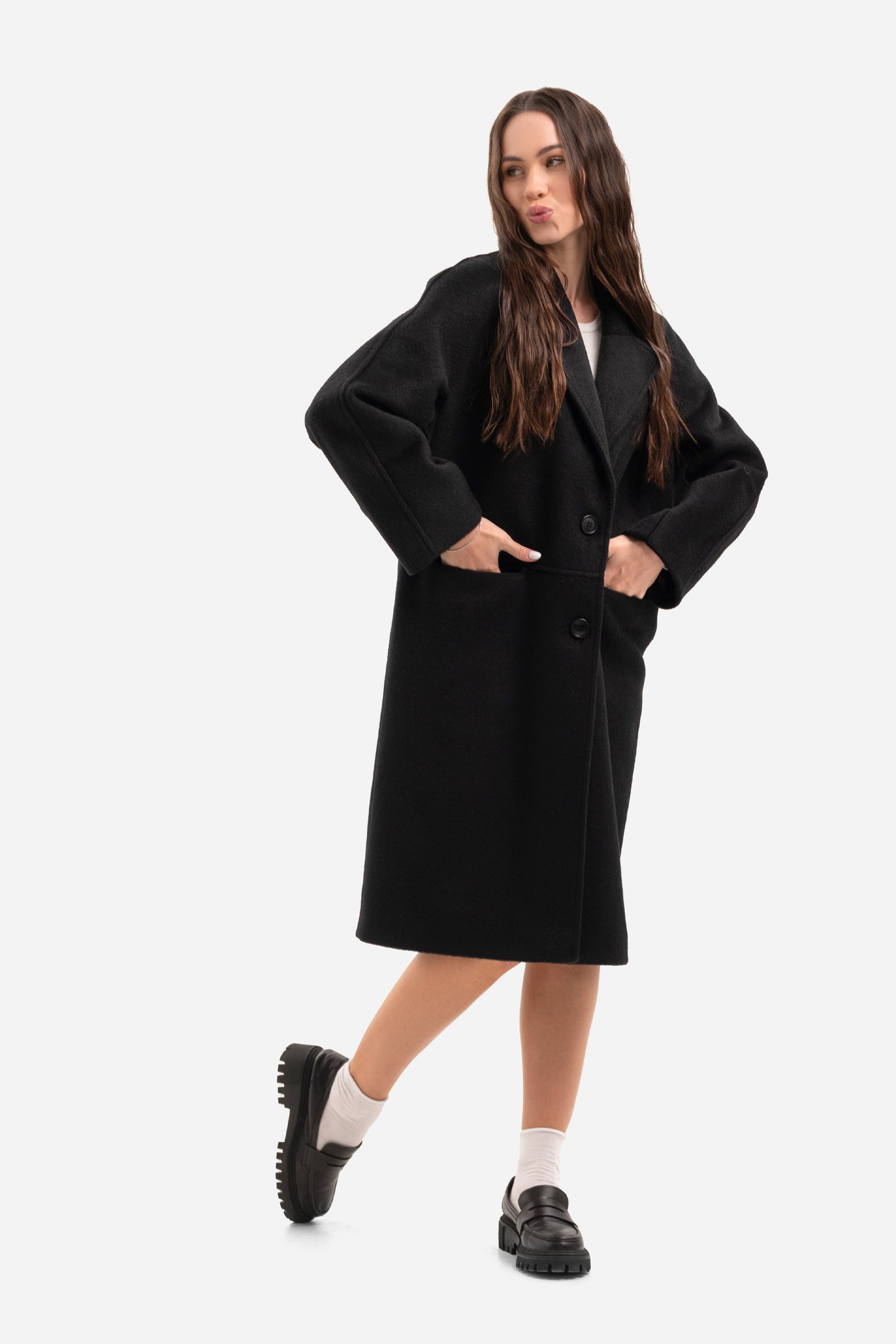 Women's warm textured coat