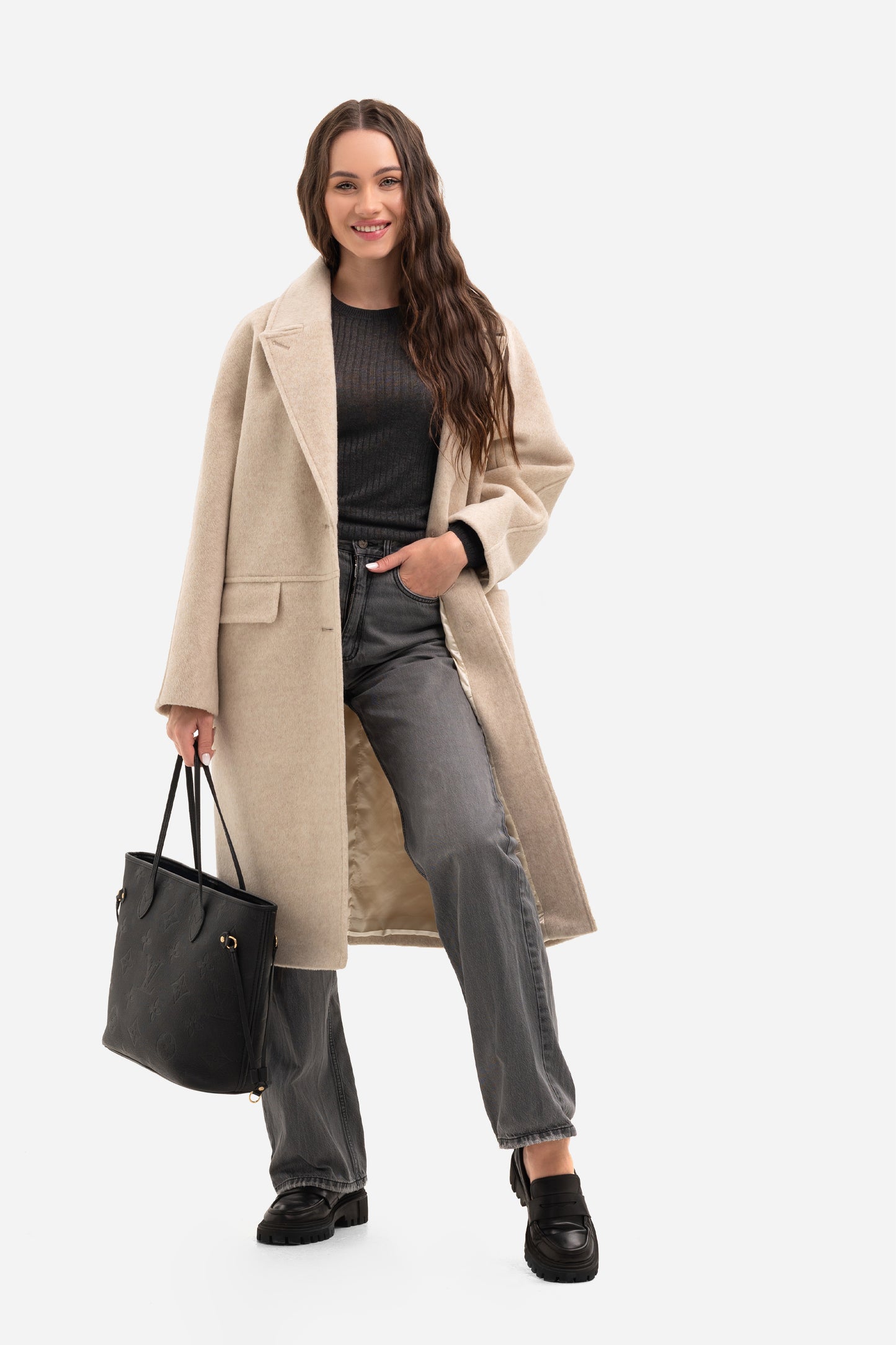 Women's warm textured coat