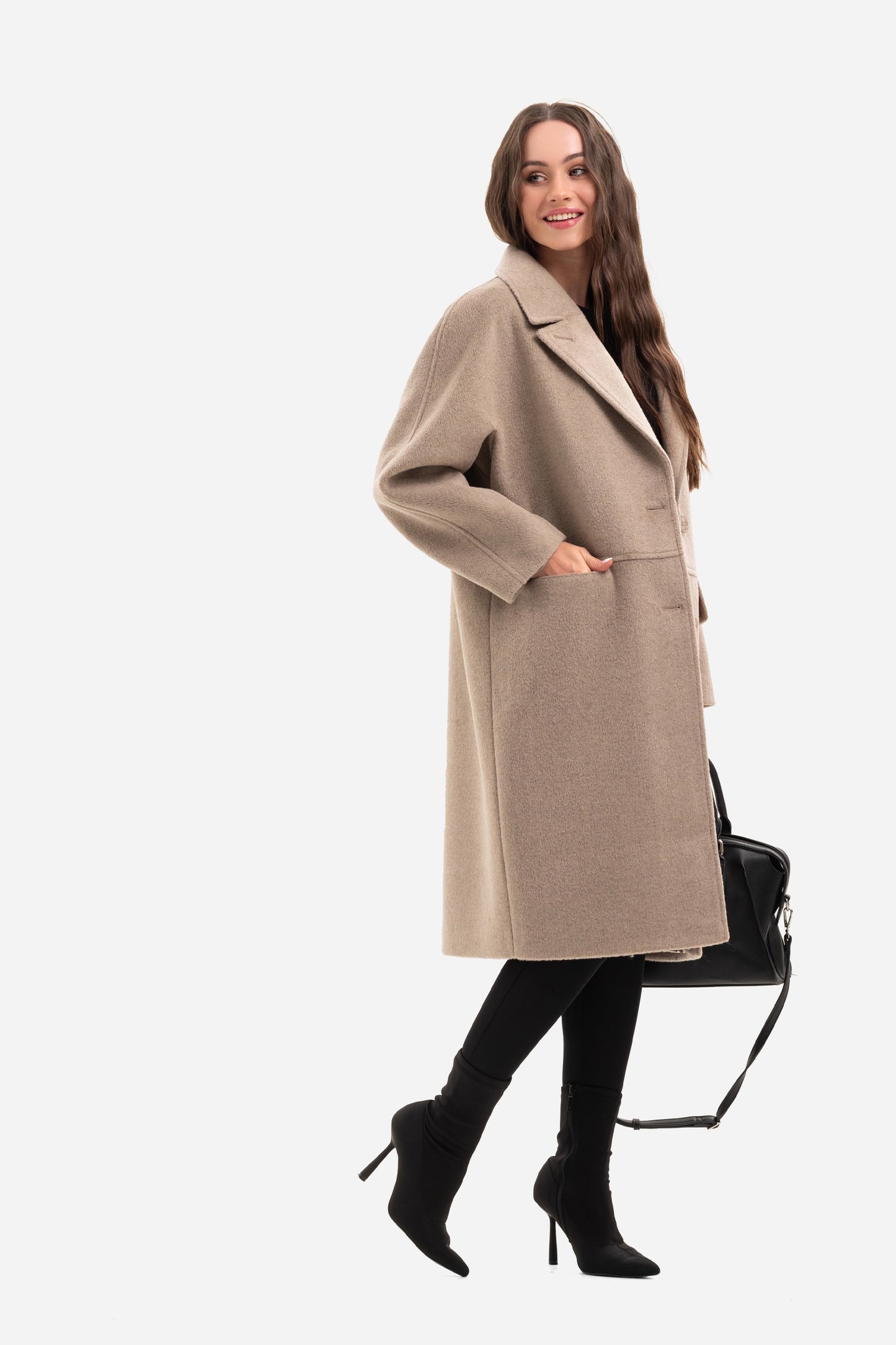Women's warm textured coat