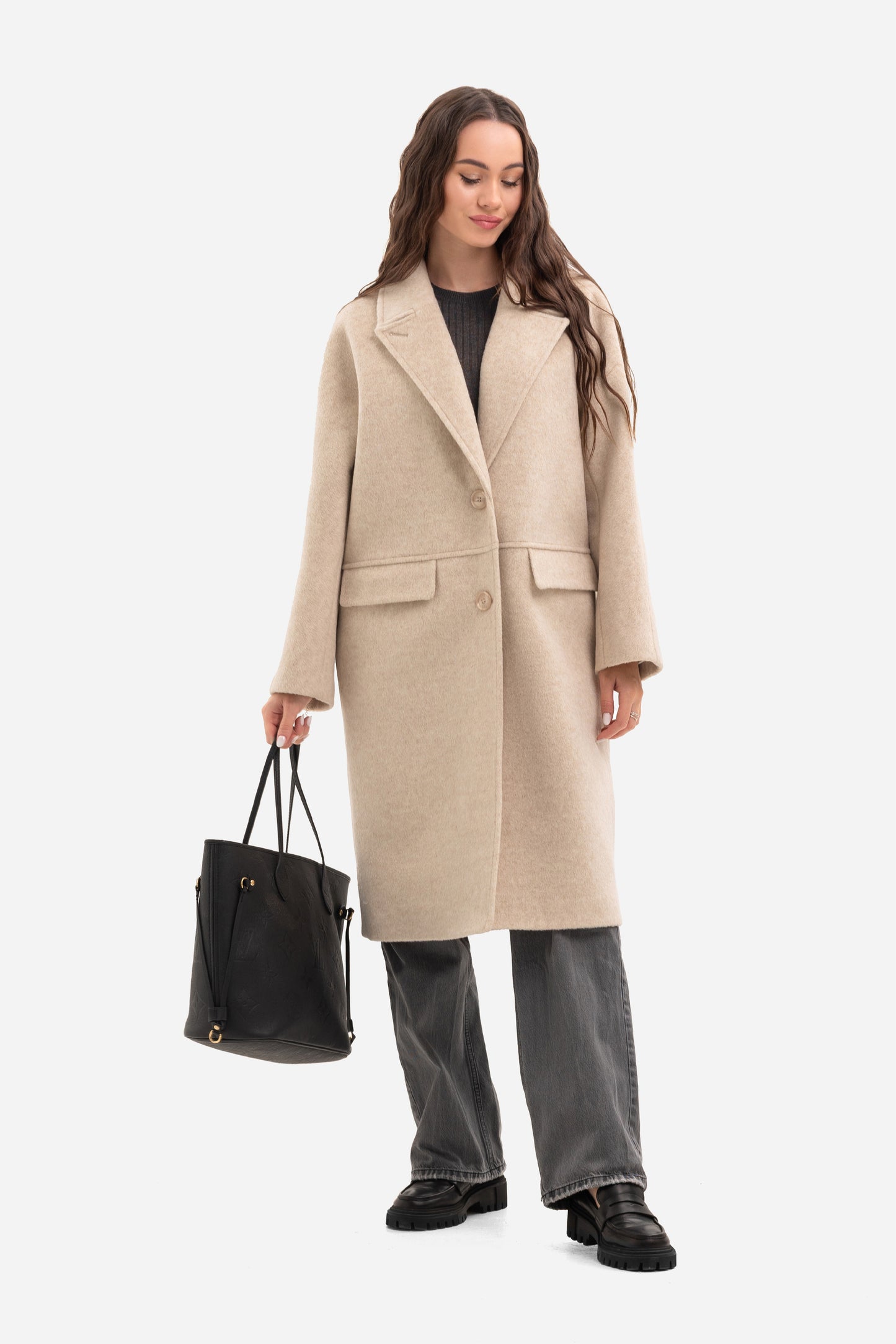 Women's warm textured coat