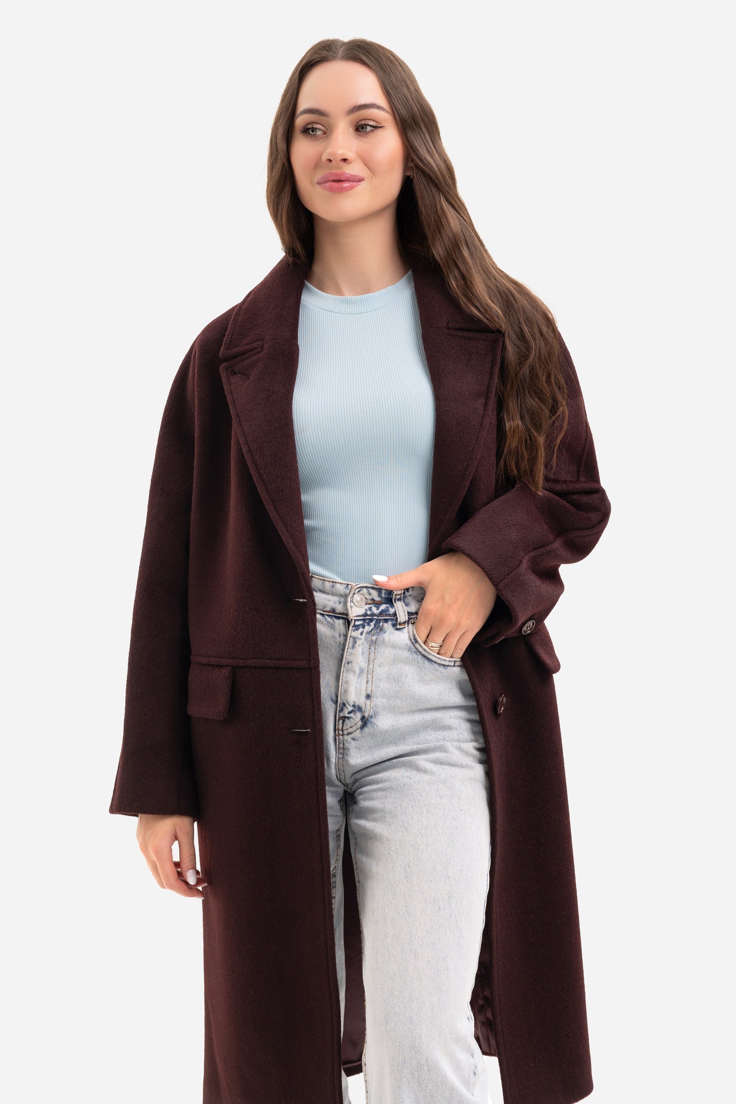 Women's warm textured coat