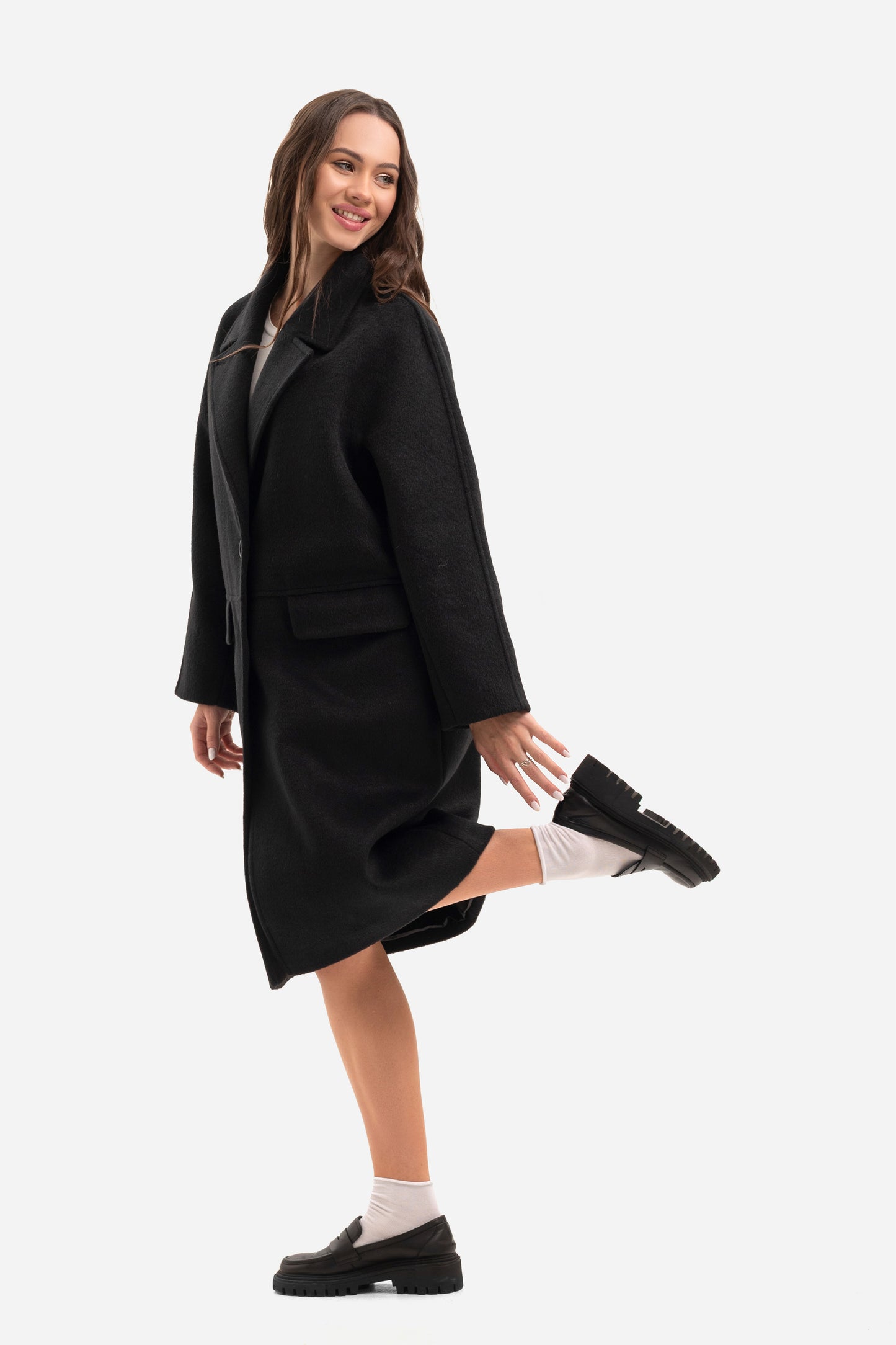 Women's warm textured coat