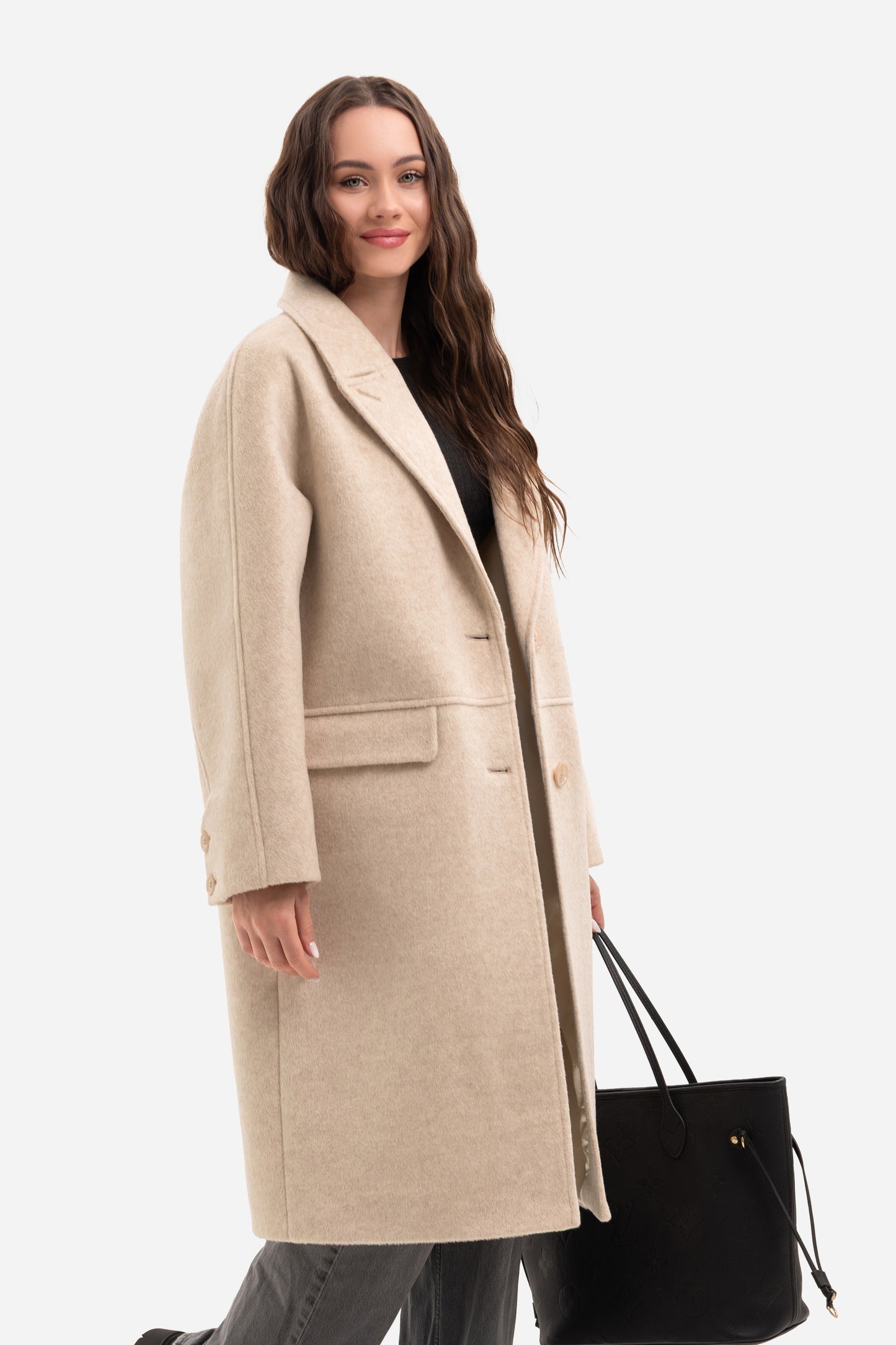 Women's warm textured coat