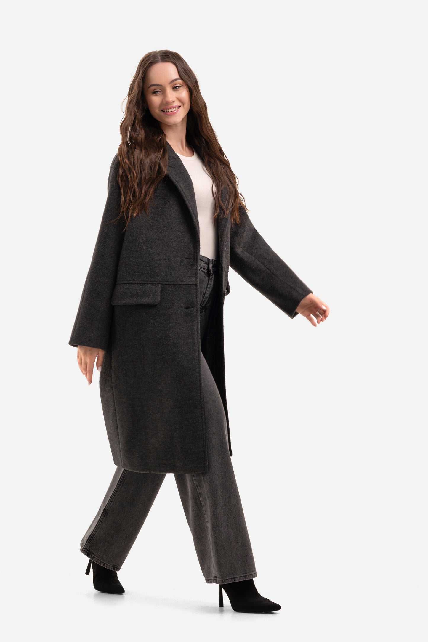 Women's warm textured coat