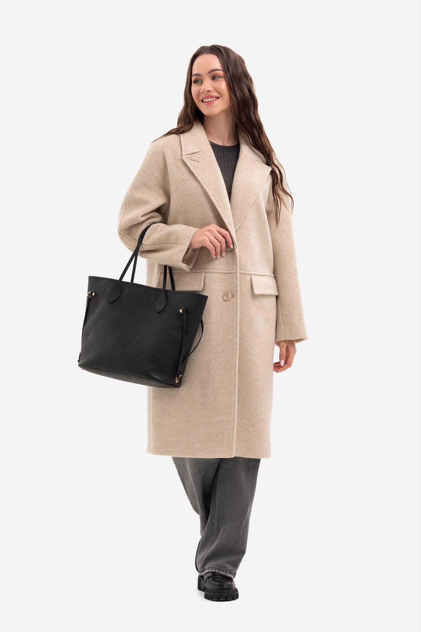 Women's warm textured coat