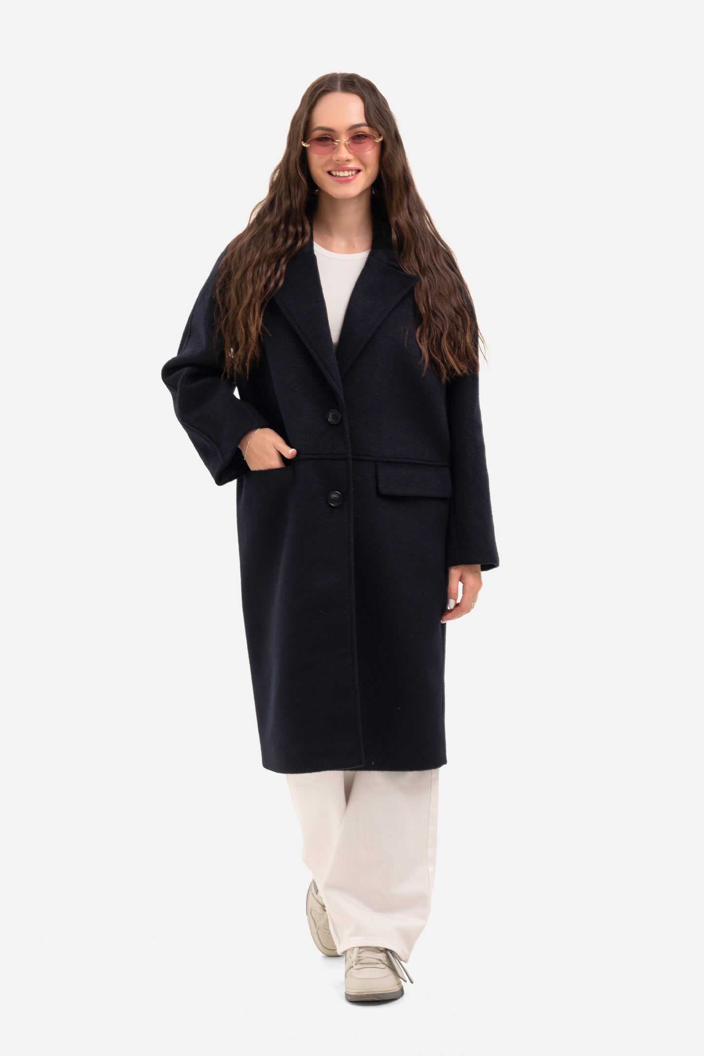 Women's warm textured coat